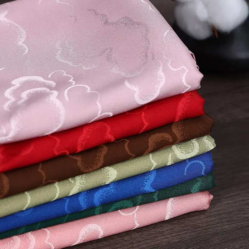 Auspicious Cloud Jacquard Silk Satin Fabric Vintage Hanfu Embroidery Clothing Material Antique Textile Luxe Traditional Decor
Auspicious Cloud Jacquard Silk Satin Fabric Vintage Hanfu Embroidery Clothing Material Antique Textile Luxe Traditional Decor