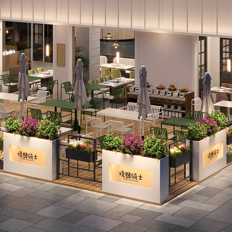 Solar luminous flower box combination office partition flower bed commercial street road beautification green plant box
Solar luminous flower box combination office partition flower bed commercial street road beautification green plant box