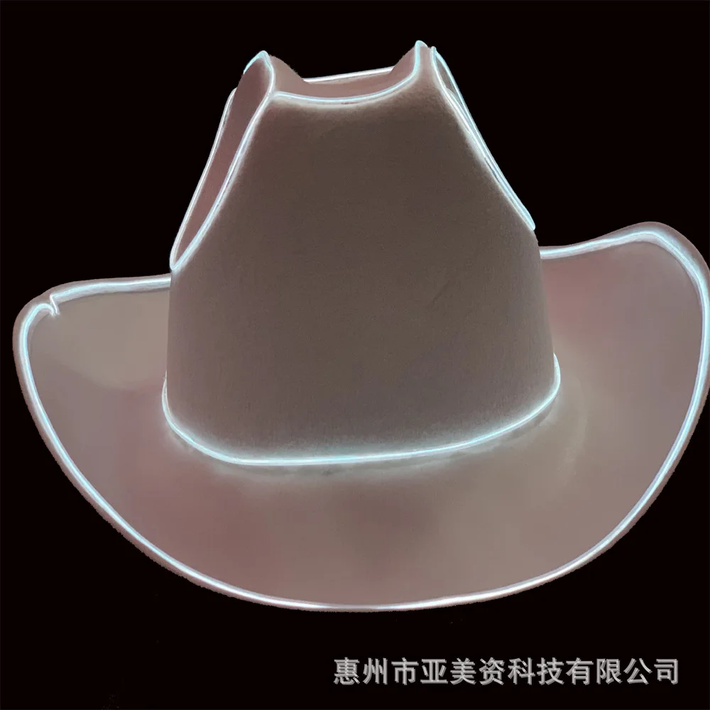 Hot Sale Luminous Cowboy Hat Polyester Fabric with Light Festival Hat Luminous, Festival Party Luminous Line Party Hat
Hot Sale Luminous Cowboy Hat Polyester Fabric with Light Festival Hat Luminous, Festival Party Luminous Line Party Hat