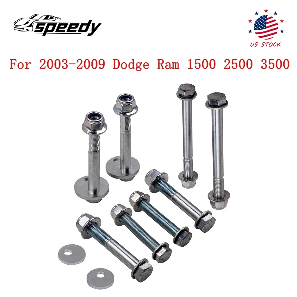 Front Control Arm Cam Bolts & Hardware Mounting Kit Silver For 2003-2009 Dodge Ram 1500 2500 3500
Front Control Arm Cam Bolts & Hardware Mounting Kit Silver For 2003-2009 Dodge Ram 1500 2500 3500