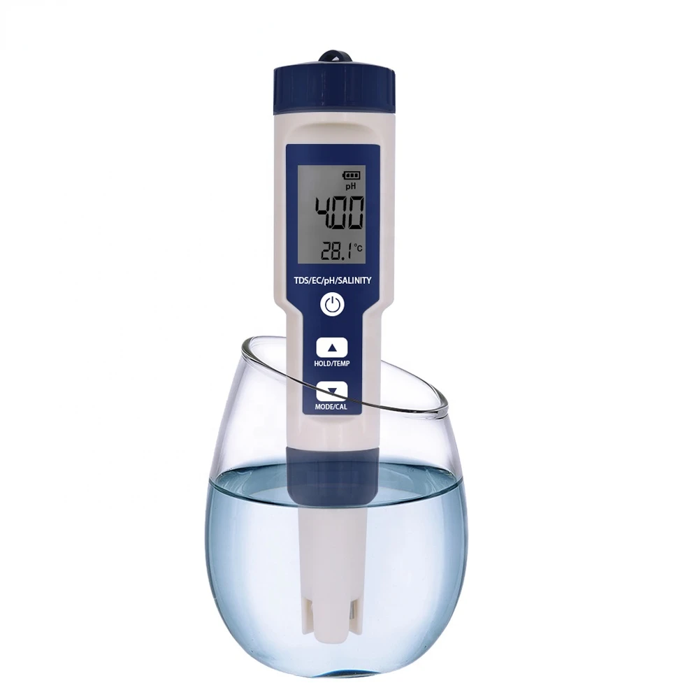 Portable 5 in 1 TDS/EC/PH/Salinity/Temperature Meter Digital Water Quality PH Tester forPools, Drinking Water, Aquariums
Portable 5 in 1 TDS/EC/PH/Salinity/Temperature Meter Digital Water Quality PH Tester forPools, Drinking Water, Aquariums