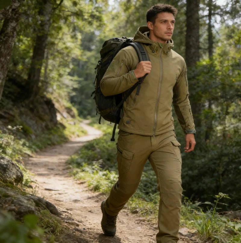 Winter Waterproof Sharkskin Storm Jacket Tracksuit for Men, Thick Cashmere Soft Shell Outdoor Hiking Fishing 2 Piece Set
Winter Waterproof Sharkskin Storm Jacket Tracksuit for Men, Thick Cashmere Soft Shell Outdoor Hiking Fishing 2 Piece Set