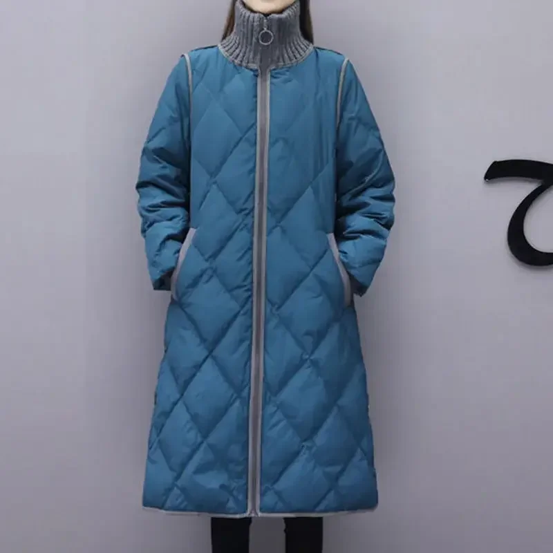 Winter Jacket Cotton-Padded Clothes Women's Long Version of the L Loose Thin Quilted Cotton Cloth over-the-Knee Quilted Jacket
Winter Jacket Cotton-Padded Clothes Women's Long Version of the L Loose Thin Quilted Cotton Cloth over-the-Knee Quilted Jacket