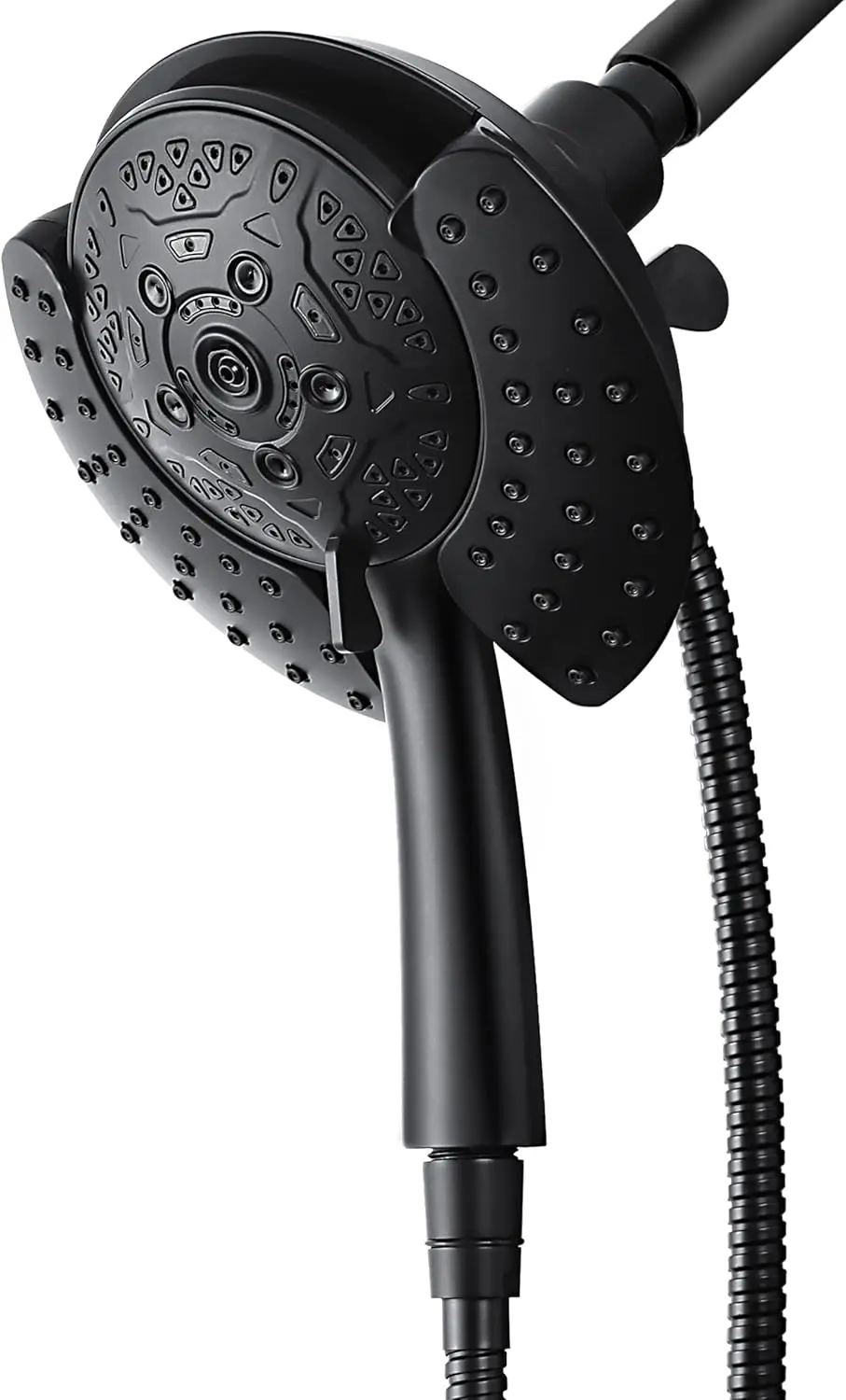 7.2" Rain Shower Head with Handheld Spray Combo, 60" Hose, Black - Dual-Pressure Design for Spa-Like Experience
7.2" Rain Shower Head with Handheld Spray Combo, 60" Hose, Black - Dual-Pressure Design for Spa-Like Experience