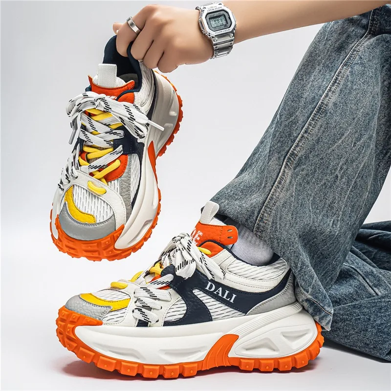 Men Lace-up Platform Sneakers Trendy Breathable Comfortable No-slip Air-cushion Running Shoes Men Basketball Casual Sports Shoes
Men Lace-up Platform Sneakers Trendy Breathable Comfortable No-slip Air-cushion Running Shoes Men Basketball Casual Sports Shoes