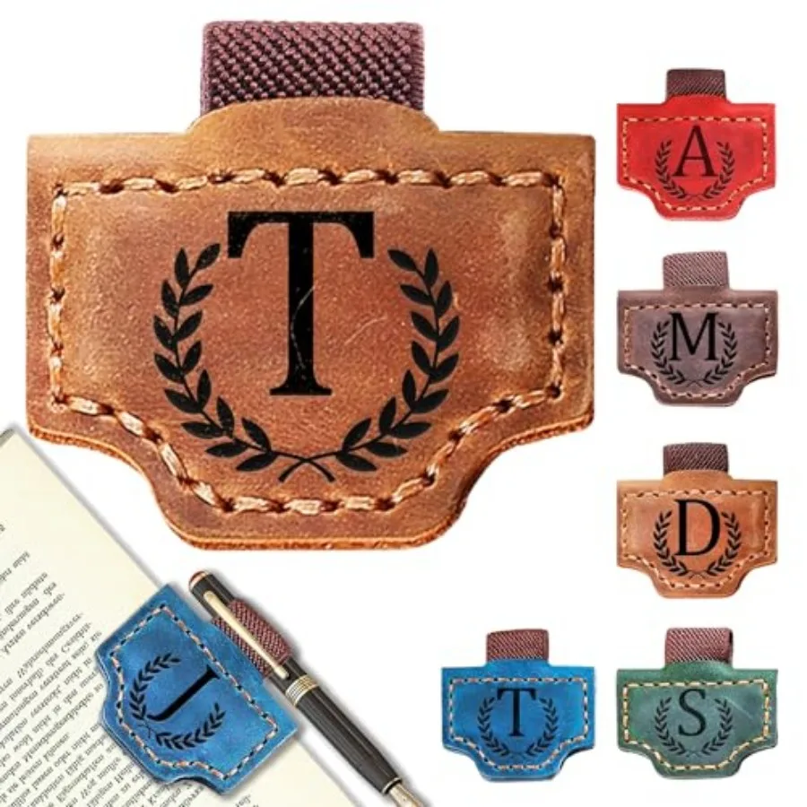 Personalized Leather Magnetic Bookmark with Pen Holder, Bookmark 26 Letters Name Initial Bookmarks for Readers, Book Lover Gift
Personalized Leather Magnetic Bookmark with Pen Holder, Bookmark 26 Letters Name Initial Bookmarks for Readers, Book Lover Gift