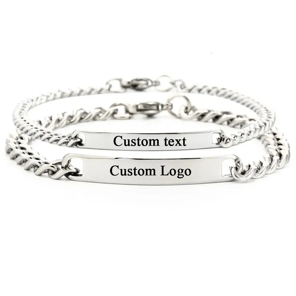 Custom Text Logo Stainless Steel Bracelet Women Personalized Name Engrave Bracelets For Men Id Bracelet Dropshipping
Custom Text Logo Stainless Steel Bracelet Women Personalized Name Engrave Bracelets For Men Id Bracelet Dropshipping