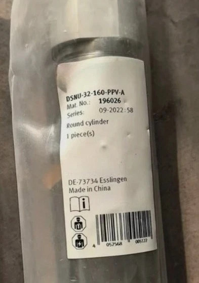 Brand New 1pcs DSNU-32-160-PPV-A 196026 160 mm, Round, Cylinder Vacuum Cleaner Fast delivery
Brand New 1pcs DSNU-32-160-PPV-A 196026 160 mm, Round, Cylinder Vacuum Cleaner Fast delivery