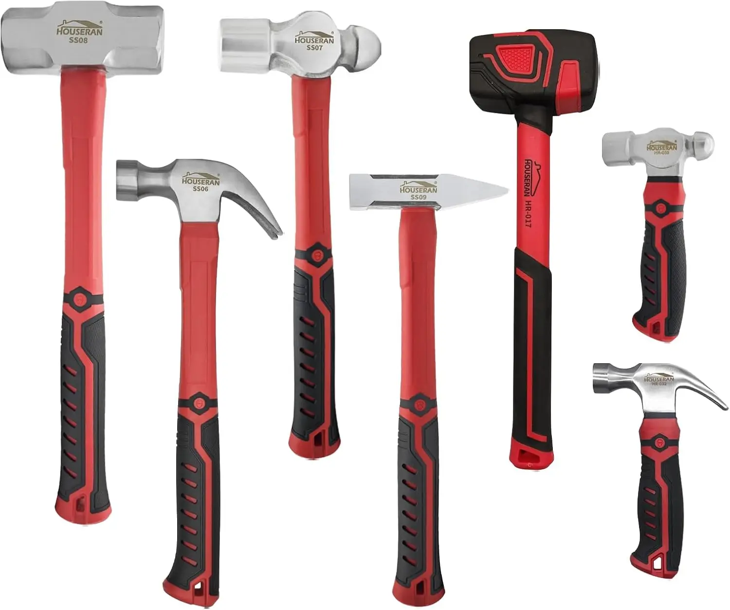 7-Piece Hammer Set: Claw, Ball Peen, Sledge & Rubber Mallet – 10oz to 3lb
7-Piece Hammer Set: Claw, Ball Peen, Sledge & Rubber Mallet – 10oz to 3lb