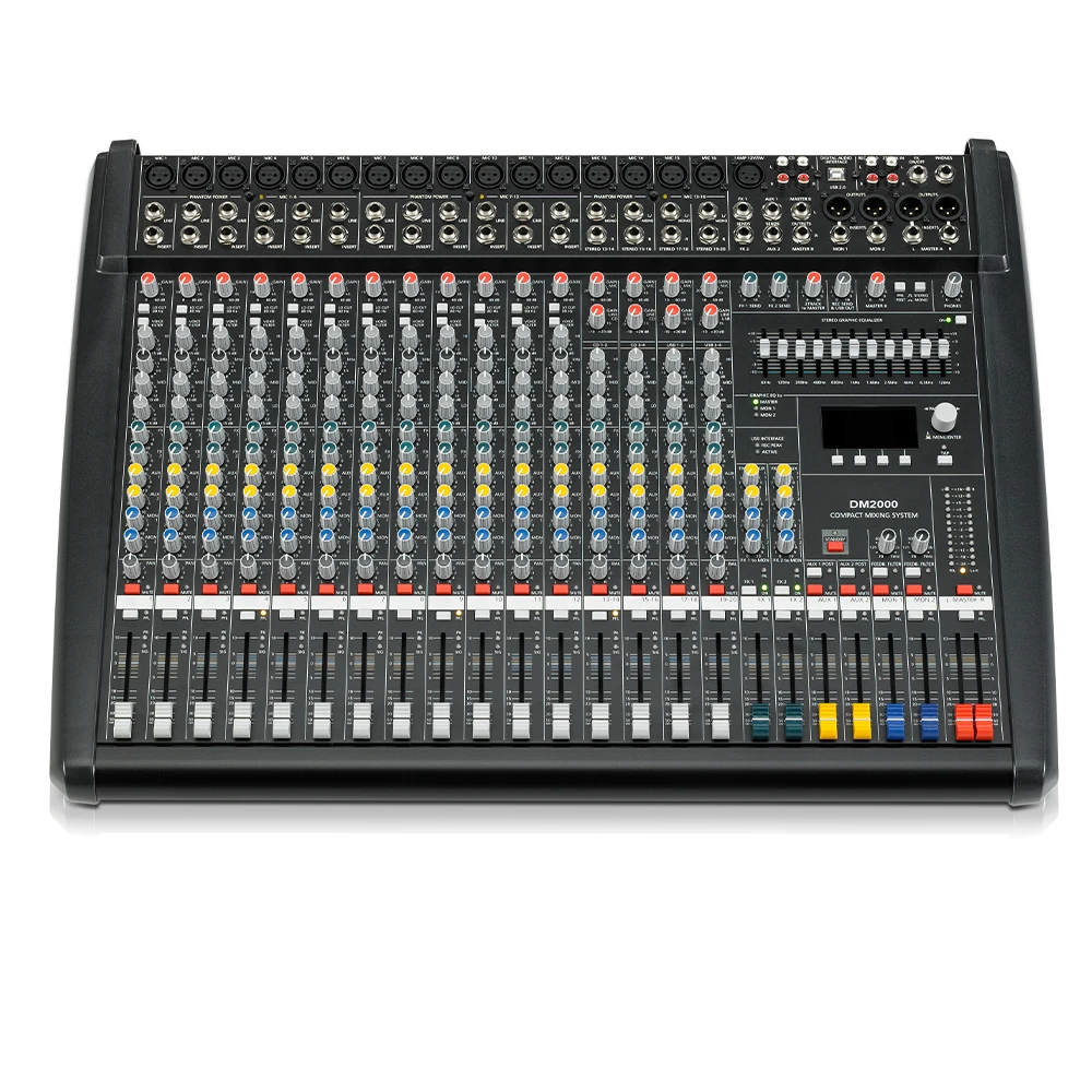 Depusheng DM2000 factory direct sale professional 16 channels mixing console for stage performance
Depusheng DM2000 factory direct sale professional 16 channels mixing console for stage performance