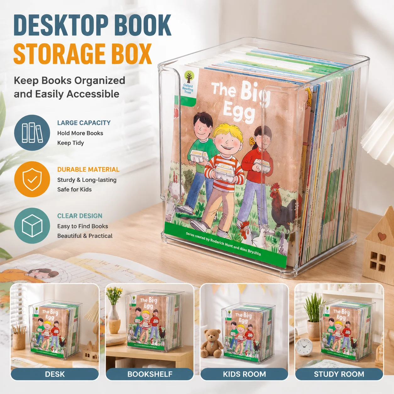 Desktop Book Storage Box for Kids Picture Books Organizer Home Classification Reading Shelf Childrens Book Storage Supplies
Desktop Book Storage Box for Kids Picture Books Organizer Home Classification Reading Shelf Childrens Book Storage Supplies
