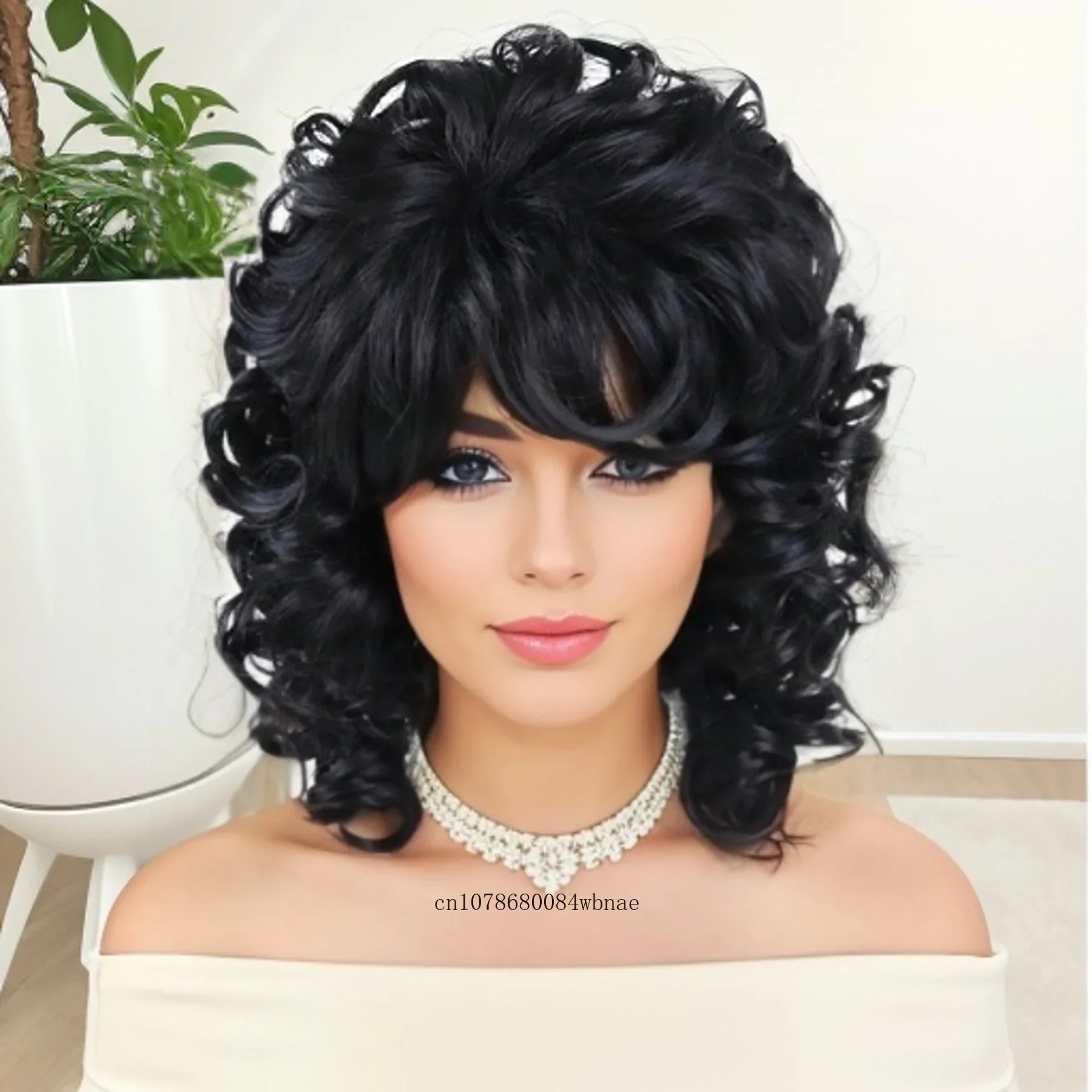 Black Synthetic Wigs with Bangs Natural Fluffy Soft Bouncy Curly Wig for Women Ladies Daily Costume Cosplay Party Fake Hair
Black Synthetic Wigs with Bangs Natural Fluffy Soft Bouncy Curly Wig for Women Ladies Daily Costume Cosplay Party Fake Hair