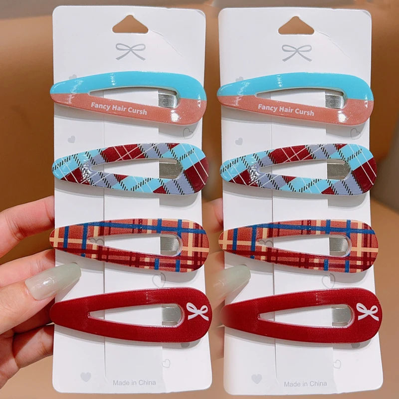 2/8pcs Red Plaid BB Hairpins Cute Mint Chocolate Water Drop Side Clips Retro Hair Accessories Gift Ins Style Headwear Ornament
2/8pcs Red Plaid BB Hairpins Cute Mint Chocolate Water Drop Side Clips Retro Hair Accessories Gift Ins Style Headwear Ornament
