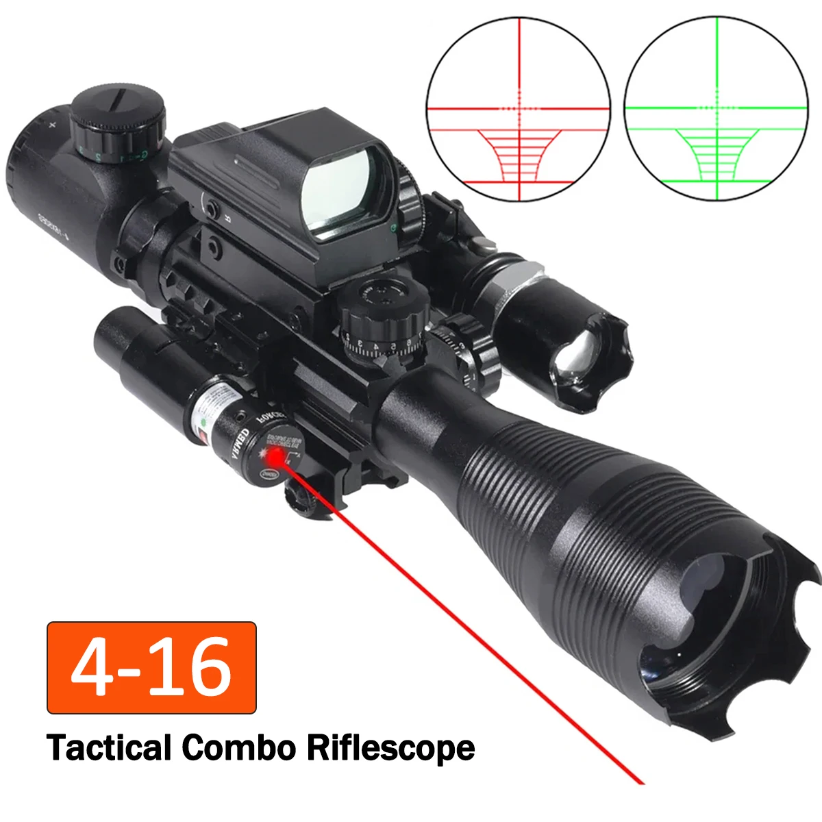 Tactical 4-16 Riflescope Red/green Dot Combo Scope Outdoors Shooting Collima Optical Rifle Scopes for Hunting Airsoft Sight
Tactical 4-16 Riflescope Red/green Dot Combo Scope Outdoors Shooting Collima Optical Rifle Scopes for Hunting Airsoft Sight