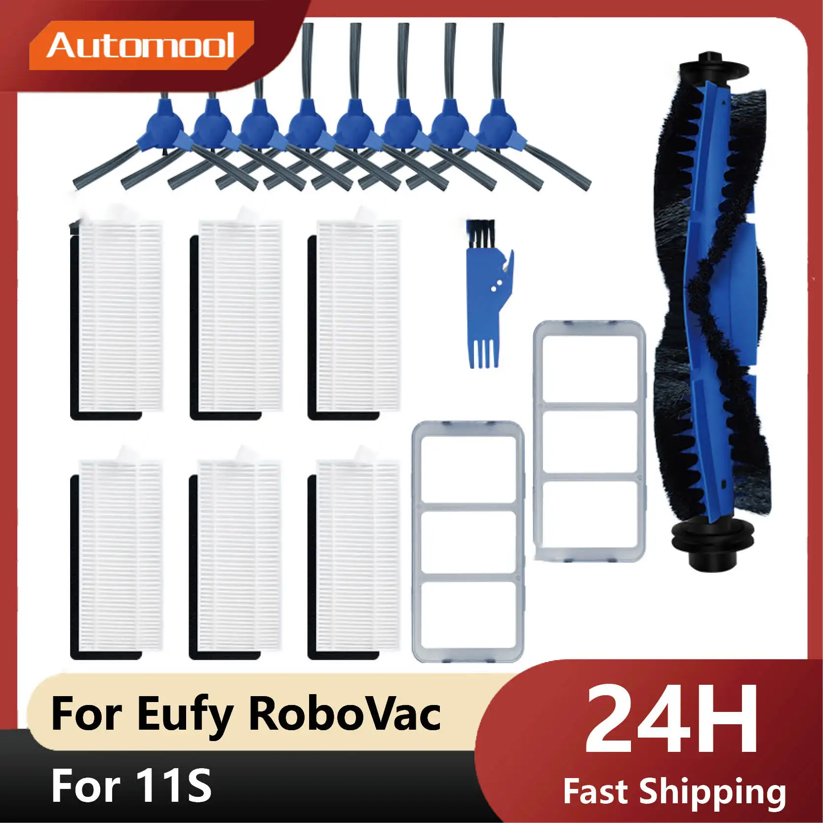 Для Eufy Robovac 11S Plus 35C 30 30C 15C 12 25C робот-пылесос, основной ролик, боковая щетка, фильтр предварительной очистки, фильтр Hepa, запасные аксессуары
Для Eufy Robovac 11S Plus 35C 30 30C 15C 12 25C робот-пылесос, основной ролик, боковая щетка, фильтр предварительной очистки, фильтр Hepa, запасные аксессуары
