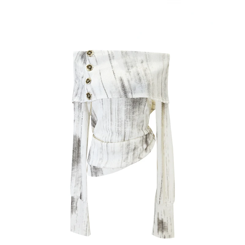 Aesthetics Autumn Slash Neck Casual Tie Dye Women Sweaters Off Shoulder Long Sleeve Pullovers Sweet Chic Fashion Jumpers
Aesthetics Autumn Slash Neck Casual Tie Dye Women Sweaters Off Shoulder Long Sleeve Pullovers Sweet Chic Fashion Jumpers