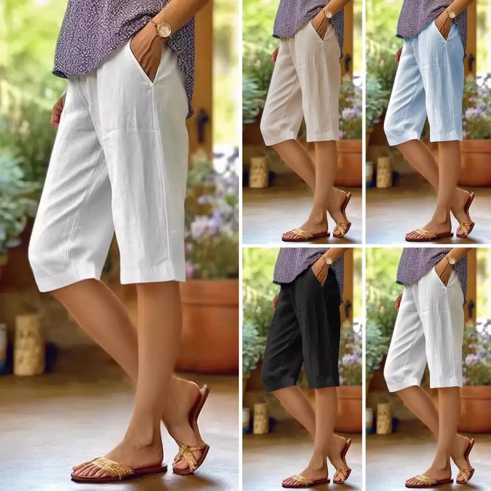 Summer Shorts with Pockets Stylish Elastic Waist Shorts with Side Pockets for Vacation Travel Work Straight Wide Leg for Men
Summer Shorts with Pockets Stylish Elastic Waist Shorts with Side Pockets for Vacation Travel Work Straight Wide Leg for Men