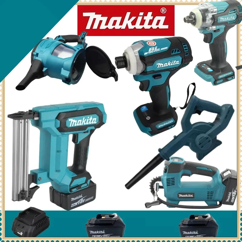 Аккумуляторные электроинструменты Makita различных моделей: ударный шуруповерт, перезаряжаемая отвертка, электрическая сабельная пила 18В
Аккумуляторные электроинструменты Makita различных моделей: ударный шуруповерт, перезаряжаемая отвертка, электрическая сабельная пила 18В
