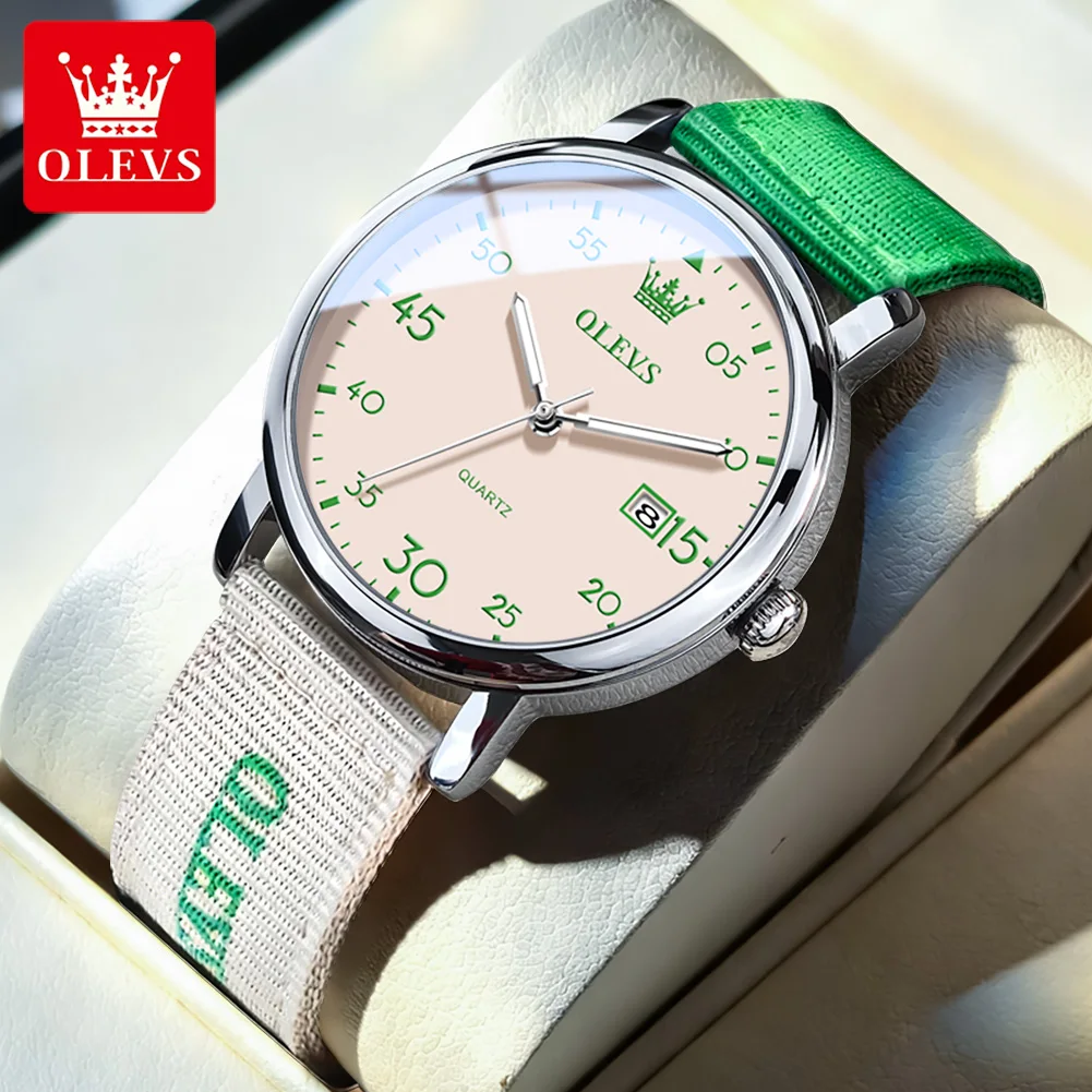 OLEVS Watch Casual Fashion Sports Date Quartz Watch Waterproof Nylonstrap Student Watches Gift Box Reloj 2997
OLEVS Watch Casual Fashion Sports Date Quartz Watch Waterproof Nylonstrap Student Watches Gift Box Reloj 2997