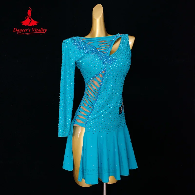 Latin Dance Performance Dresses Women Customized High-end Full Diamond Backless Dress Tango Cha Cha Samba Competition Clothing
Latin Dance Performance Dresses Women Customized High-end Full Diamond Backless Dress Tango Cha Cha Samba Competition Clothing