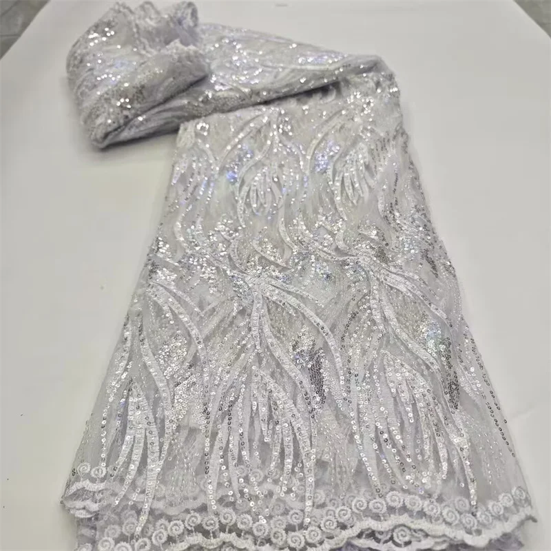 Luxurious Nigerian Handmade Beads Lace Fabric High Quality Sequins Beaded Embroidery African French Lace Fabric For Dress White
Luxurious Nigerian Handmade Beads Lace Fabric High Quality Sequins Beaded Embroidery African French Lace Fabric For Dress White
