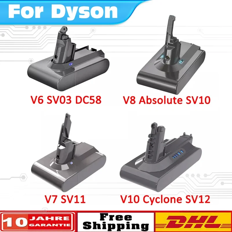 6000mAh for Dyson V6 V7 V8 V10 Rechargeable Bateria SV10 SV11 SV12 SV09 Vacuum Cleaner Battery DC58 Battery for Sony Battery Cel
6000mAh for Dyson V6 V7 V8 V10 Rechargeable Bateria SV10 SV11 SV12 SV09 Vacuum Cleaner Battery DC58 Battery for Sony Battery Cel