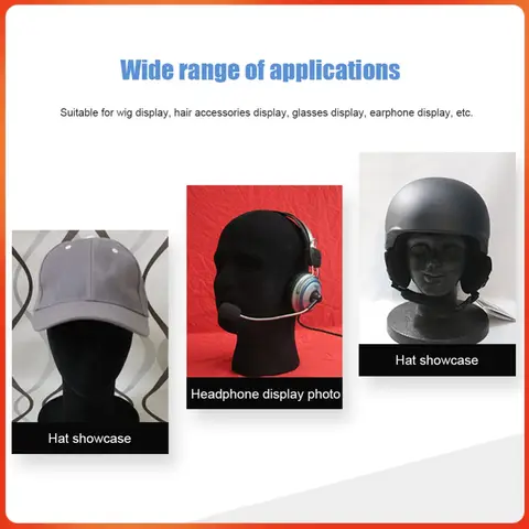 Practical Male/Female Foam Mannequin Head Model Hat Cap Wig Glasses Display Stand Rack Shopping Mall Closet Holder