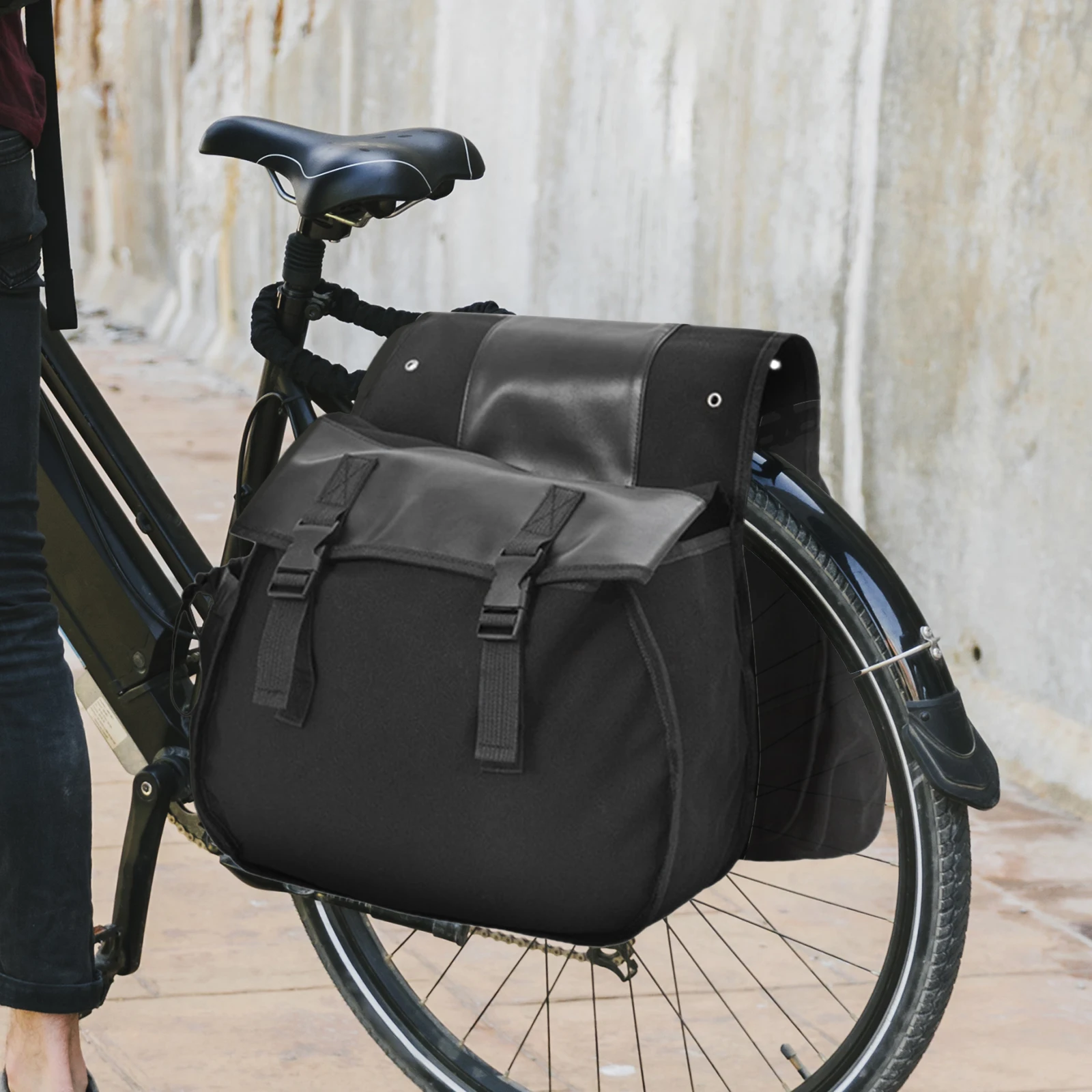 Bicycle Rear Pannier Bags Canvas Breathable Bicycles Panniers Bike Bags for Cycling Traveling Commuting
Bicycle Rear Pannier Bags Canvas Breathable Bicycles Panniers Bike Bags for Cycling Traveling Commuting