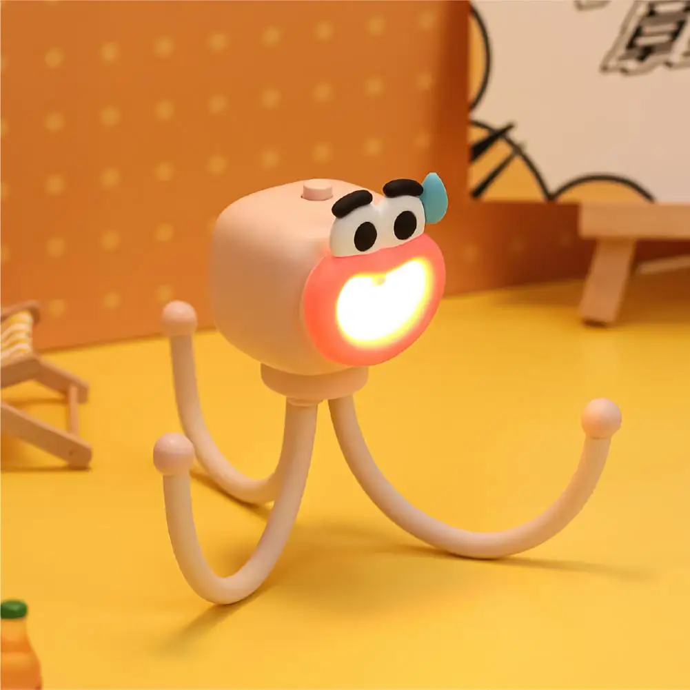 Cartoon Octopus Desk Lamp with Phone Stand Warm Glow Night Light DIY Poseable Decor Octopus Light for Kids Room Night Light
Cartoon Octopus Desk Lamp with Phone Stand Warm Glow Night Light DIY Poseable Decor Octopus Light for Kids Room Night Light