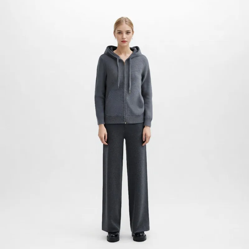 Casual Commuting Gray Hooded Long Sleeved Knitted Zipper Cardigan Sweater Women's Clothing
Casual Commuting Gray Hooded Long Sleeved Knitted Zipper Cardigan Sweater Women's Clothing