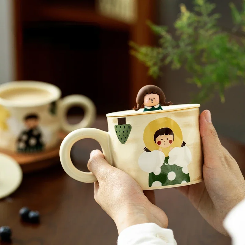 Retro Boy Girl Couple Water Cup Ceramic Cup with Cover Mugs A Couple of Breakfast Cups Coffee Cups
Retro Boy Girl Couple Water Cup Ceramic Cup with Cover Mugs A Couple of Breakfast Cups Coffee Cups
