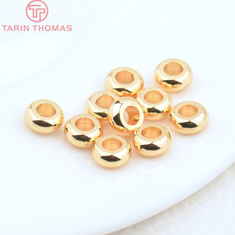 (2914) 20PCS 7x3MM Hole 3MM 24K Gold Color Brass Round Large Hole Beads Bracelet Beads High Quality Diy Jewelry Accessories
(2914) 20PCS 7x3MM Hole 3MM 24K Gold Color Brass Round Large Hole Beads Bracelet Beads High Quality Diy Jewelry Accessories