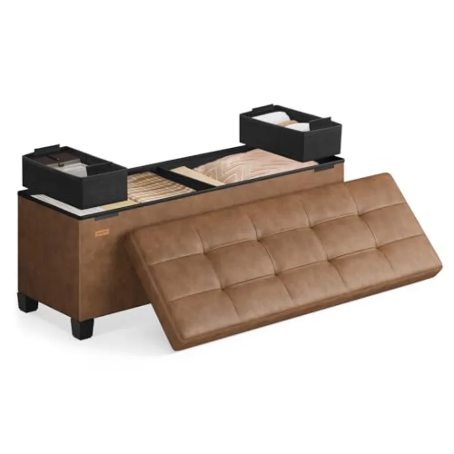 Storage Ottoman Storage Bench with Legs 15 x 43.3 x 15.7 Inch Ottoman Bench 30 Gal. 112 L Synthetic Leather for Living Room Ent
Storage Ottoman Storage Bench with Legs 15 x 43.3 x 15.7 Inch Ottoman Bench 30 Gal. 112 L Synthetic Leather for Living Room Ent