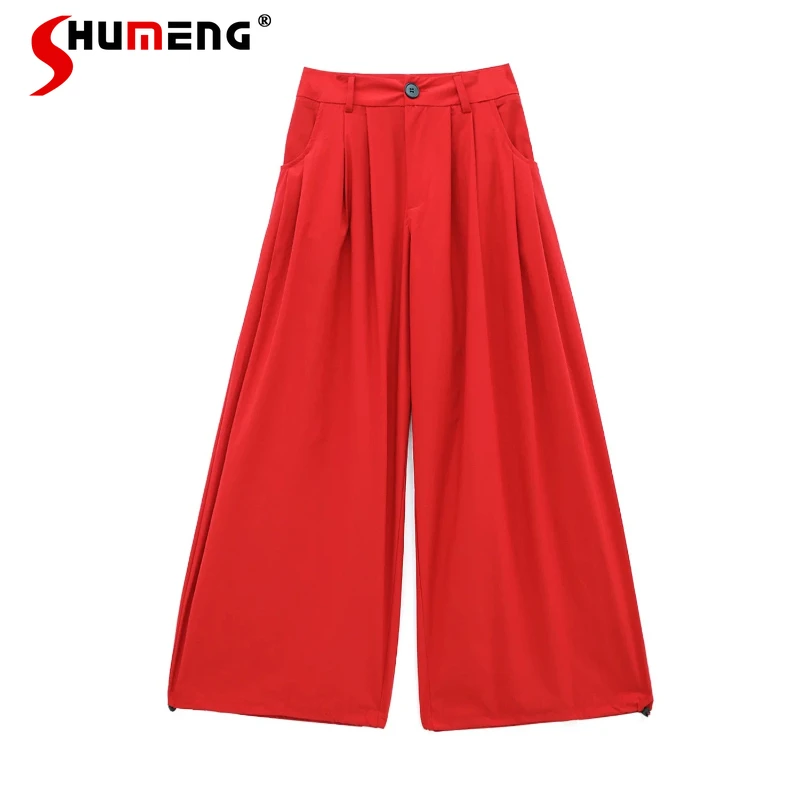 Fashion High Street Pocket Decoration Pants Women's 2026 Summer New Wide-leg Comfort Trousers Solid Color Loose Simple Trousers
Fashion High Street Pocket Decoration Pants Women's 2026 Summer New Wide-leg Comfort Trousers Solid Color Loose Simple Trousers