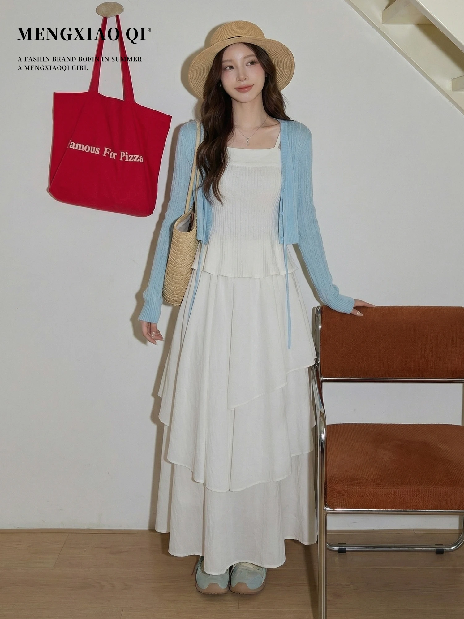 Meng Xiaoqi 2026 Spring Gentle Style Women's Knitted White Dress And Cardigan Set High Waist Long Sleeve Fashion Ensemble
Meng Xiaoqi 2026 Spring Gentle Style Women's Knitted White Dress And Cardigan Set High Waist Long Sleeve Fashion Ensemble