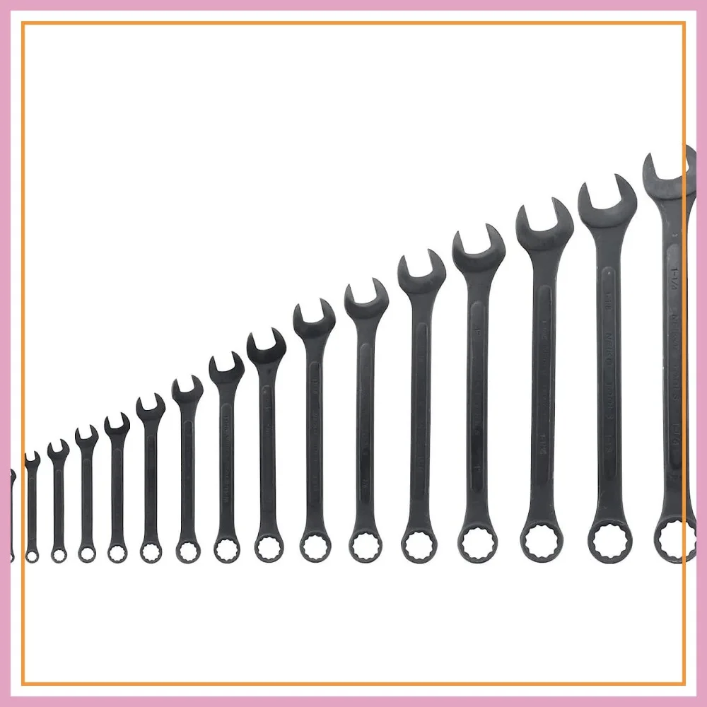 16-Piece SAE Combination Wrench Set, 1/4" to 1-1/4", Raised Panel Construction
16-Piece SAE Combination Wrench Set, 1/4" to 1-1/4", Raised Panel Construction