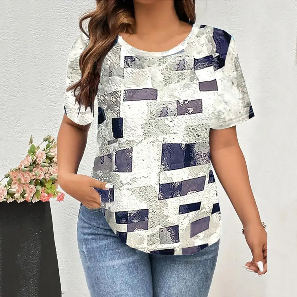 Women T-shirt Women Tee Top Stylish Women's Summer Shirts Loose Fit Square Printing Blouse Casual Lightweight Tunic for Work
Women T-shirt Women Tee Top Stylish Women's Summer Shirts Loose Fit Square Printing Blouse Casual Lightweight Tunic for Work