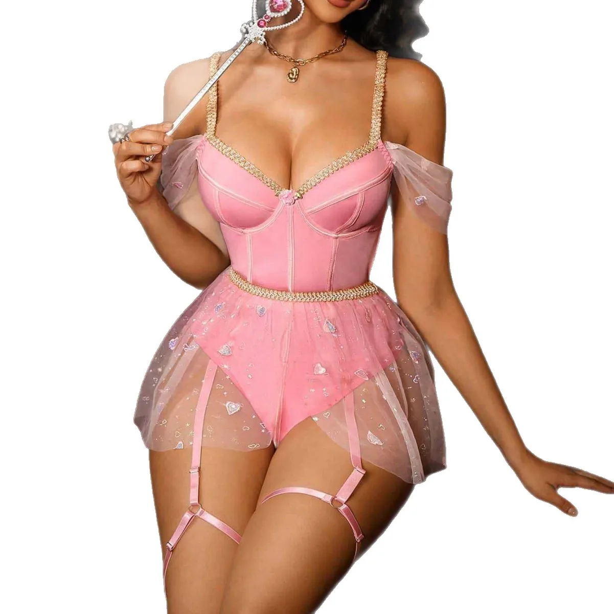 New Women's Sexy Spaghetti Strap Roleplay Princess Costumes Adult Lady Theme Party Cosplay Bodysuit Sweet Underwear
New Women's Sexy Spaghetti Strap Roleplay Princess Costumes Adult Lady Theme Party Cosplay Bodysuit Sweet Underwear