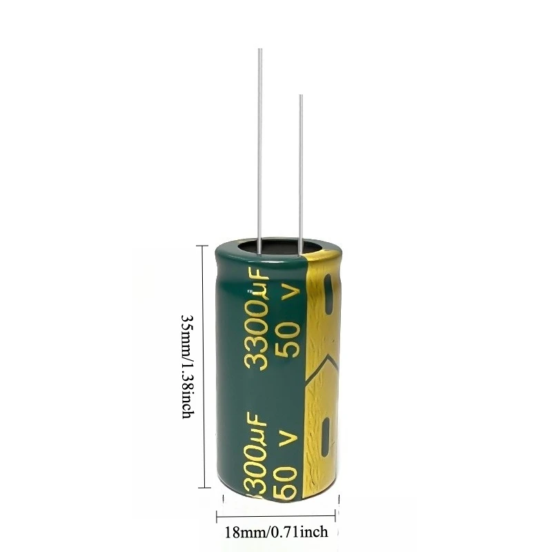 15pcs 50V 3300uF Electrolytic Capacitor High Frequency Low ESR Long Life 18x35mm for Power Supply Amplifier
15pcs 50V 3300uF Electrolytic Capacitor High Frequency Low ESR Long Life 18x35mm for Power Supply Amplifier
