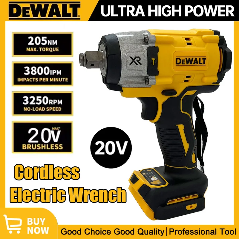 Dewalt 3250RPM Cordless Electric Wrench 205N.m Brushless Impact Wrench High Torque Power Repair Tool For Dewalt 20V Battery
Dewalt 3250RPM Cordless Electric Wrench 205N.m Brushless Impact Wrench High Torque Power Repair Tool For Dewalt 20V Battery