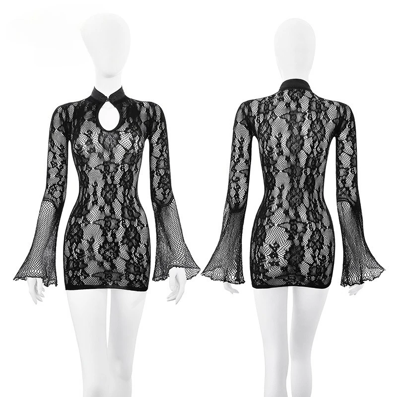 2025 Sexy New Chinese Style Sheer Jacquard Net Cheongsam Sexy Pure Desire Bare Buttocks Dress Elegant Mesh Long Sleeve Dress
2025 Sexy New Chinese Style Sheer Jacquard Net Cheongsam Sexy Pure Desire Bare Buttocks Dress Elegant Mesh Long Sleeve Dress