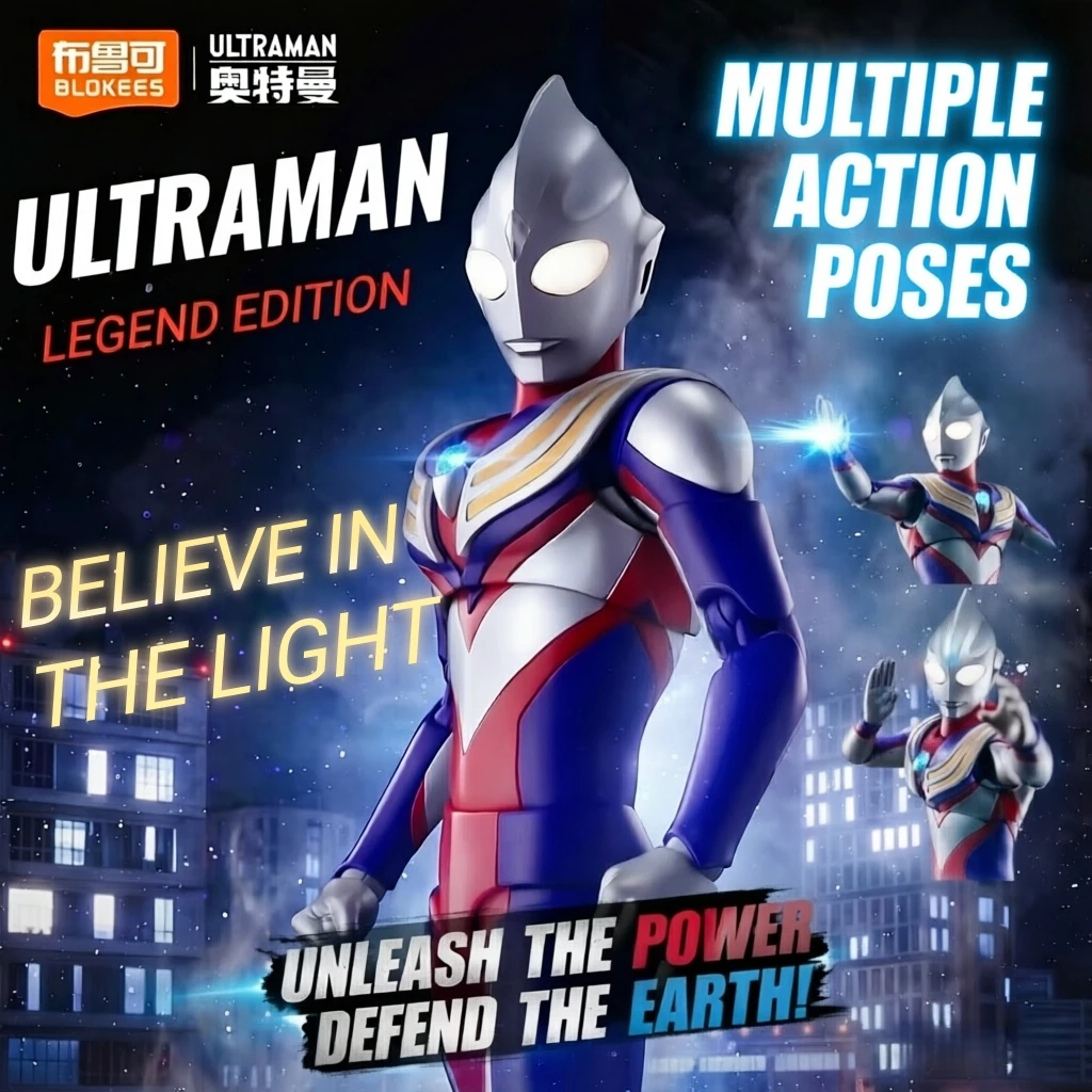Blokees New Ultraman Tiga Legend Edition 18cm Action Figure Model Kit Articulated Snap Fit PVC Collectible Toy Birthday Gift
Blokees New Ultraman Tiga Legend Edition 18cm Action Figure Model Kit Articulated Snap Fit PVC Collectible Toy Birthday Gift