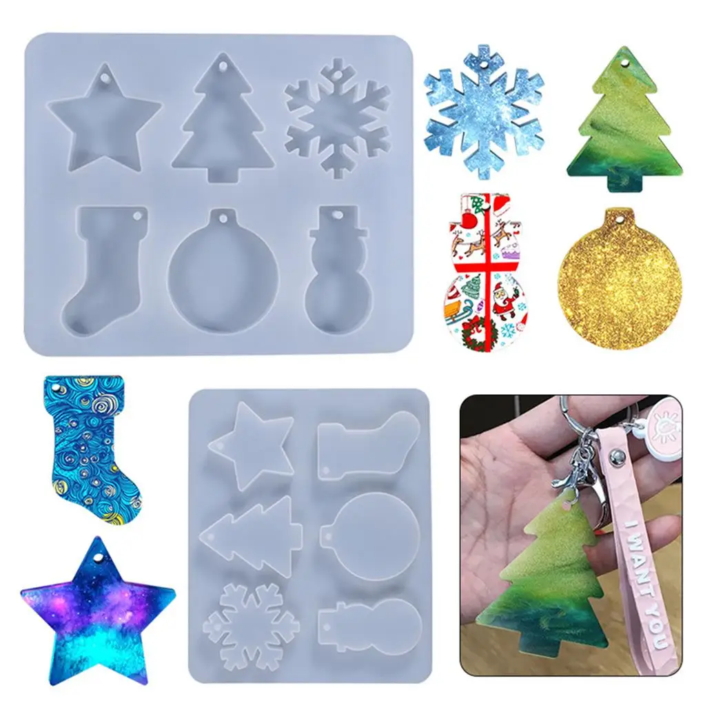 Christmas Ornament DIY Resin Mold Crystal Epoxy Snowman Xmas Tree Silicone Molds Keychain Jewelry Making Mould Set
Christmas Ornament DIY Resin Mold Crystal Epoxy Snowman Xmas Tree Silicone Molds Keychain Jewelry Making Mould Set