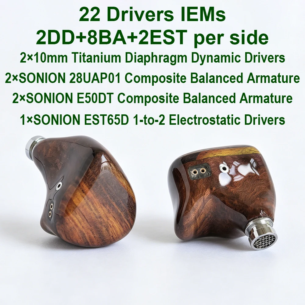 HiFi Electrostatic IEM Earphones in Ear Monitors Earbuds Headphones E282 2DD+8BA+2EST Wired Earphone 2pin Detachable Cable IEMs
HiFi Electrostatic IEM Earphones in Ear Monitors Earbuds Headphones E282 2DD+8BA+2EST Wired Earphone 2pin Detachable Cable IEMs