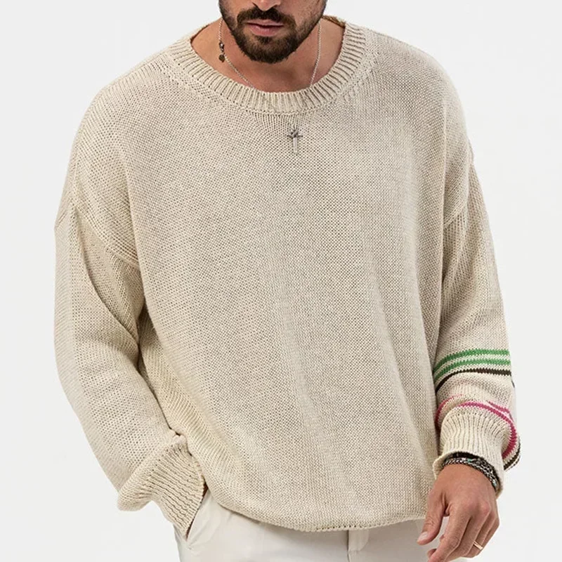 Spring Thin Knitted Pullover Long Sleeve Round Neck Men's Sweaters Casual Loose Tops
Spring Thin Knitted Pullover Long Sleeve Round Neck Men's Sweaters Casual Loose Tops