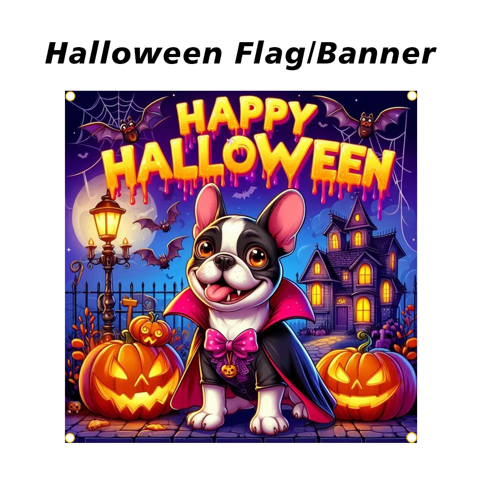 Halloween Flag Banner Quick Shipping Party Tapestry Curtain Design for Spooky Halloween Decorations/ dog
Halloween Flag Banner Quick Shipping Party Tapestry Curtain Design for Spooky Halloween Decorations/ dog