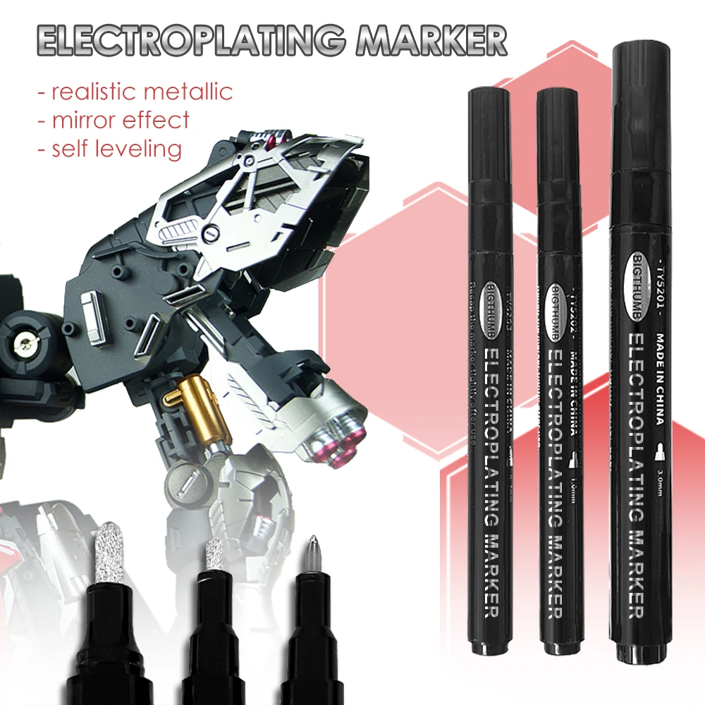 Mirror pen chrome marker electroplated silver reflective highlight pen Gundam model DIY glass paint metal pen
Mirror pen chrome marker electroplated silver reflective highlight pen Gundam model DIY glass paint metal pen