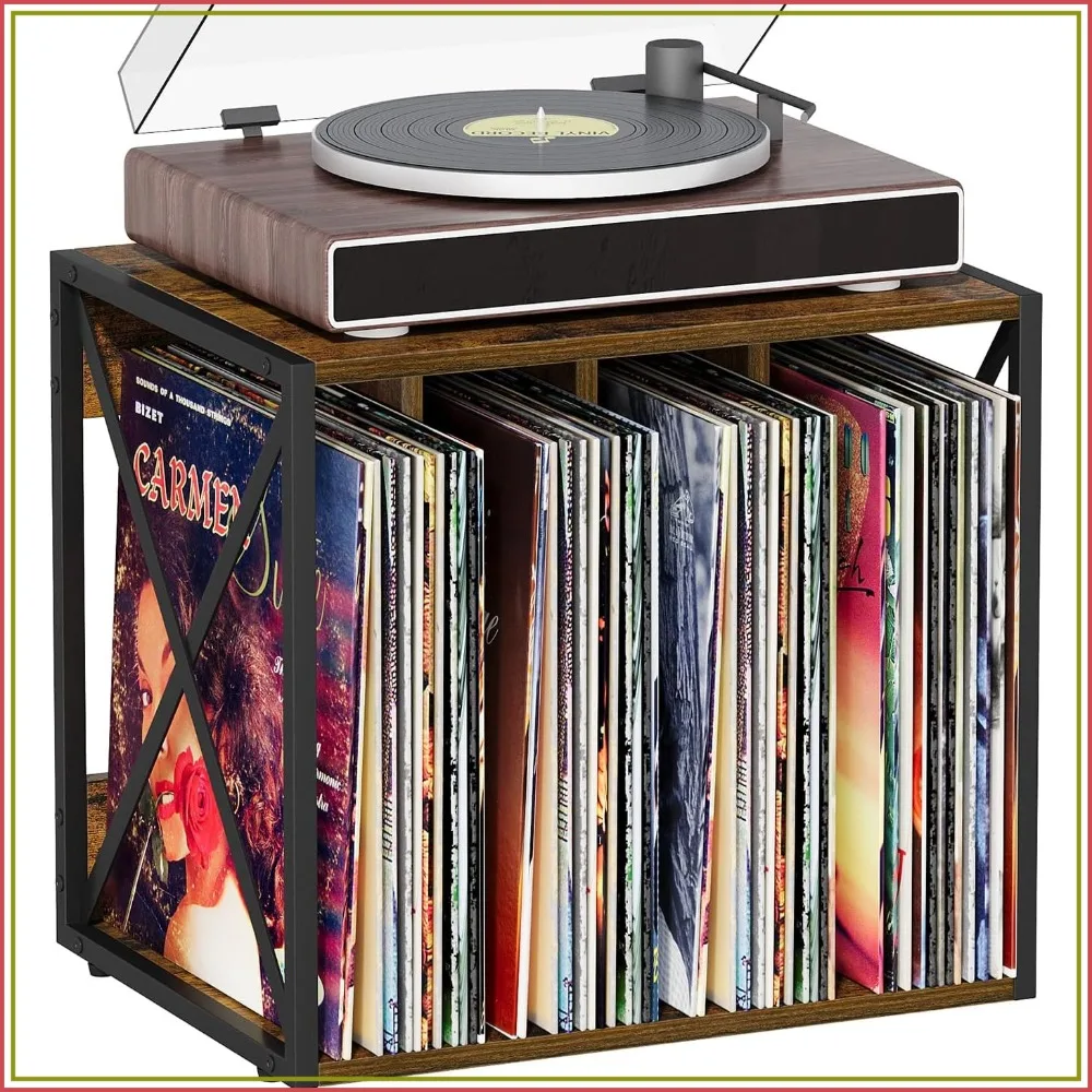 Vinyl Record Storage for 80-100 Albums, 4-Compartment Record Player Stand for Magazine, Book, CD, Files
Vinyl Record Storage for 80-100 Albums, 4-Compartment Record Player Stand for Magazine, Book, CD, Files