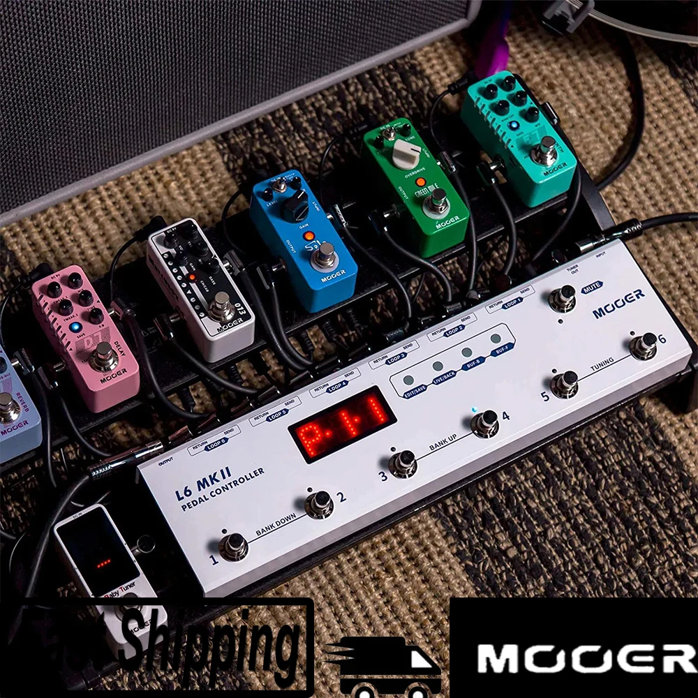 MOOER MKII Guitar Pedal Controller Programmable Loopswitcher with 6 Loops L6 PL6 PCL6 With Connector Guitar Accessory
MOOER MKII Guitar Pedal Controller Programmable Loopswitcher with 6 Loops L6 PL6 PCL6 With Connector Guitar Accessory
