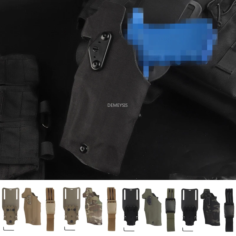 Tactical Drop Leg Holsters for G17 Gen4 G19 Compatible X300 X300U Lights Left Hand Shooting Hunting Holster with Thigh Strap
Tactical Drop Leg Holsters for G17 Gen4 G19 Compatible X300 X300U Lights Left Hand Shooting Hunting Holster with Thigh Strap